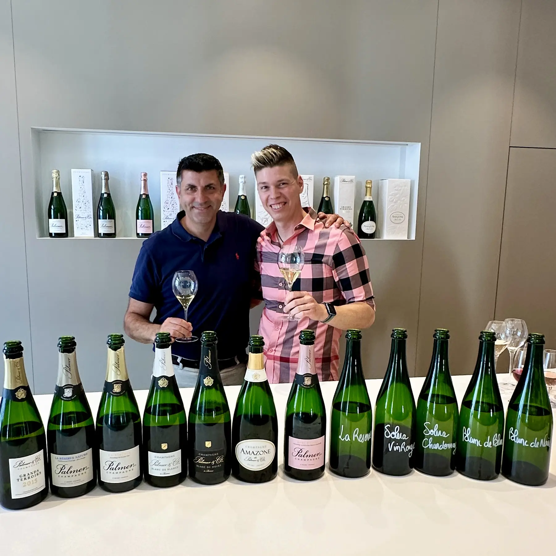 Xavier Berdin, cellar master, Champagne Palmer, with Mate Hajdu, 2024