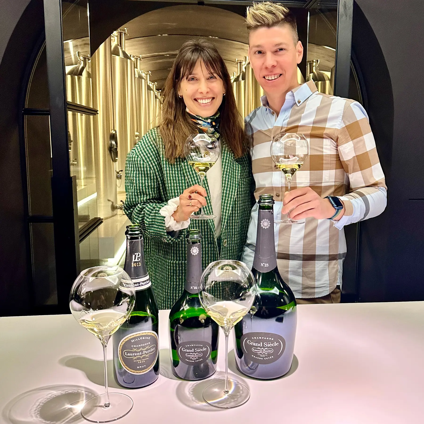 Lucie Pereyre de Nonancourt, fourth generation of the family, Champagne Laurent-Perrier, with Mate Hajdu, 2024