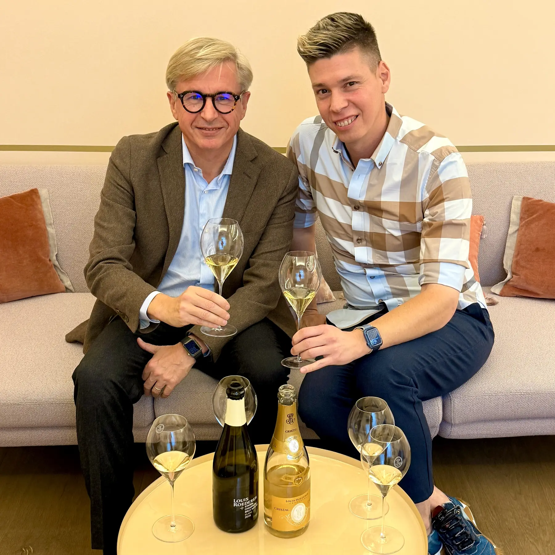 Jean-Baptiste Lécaillon, cellar master, Champagne Louis Roederer, with Mate Hajdu, 2025