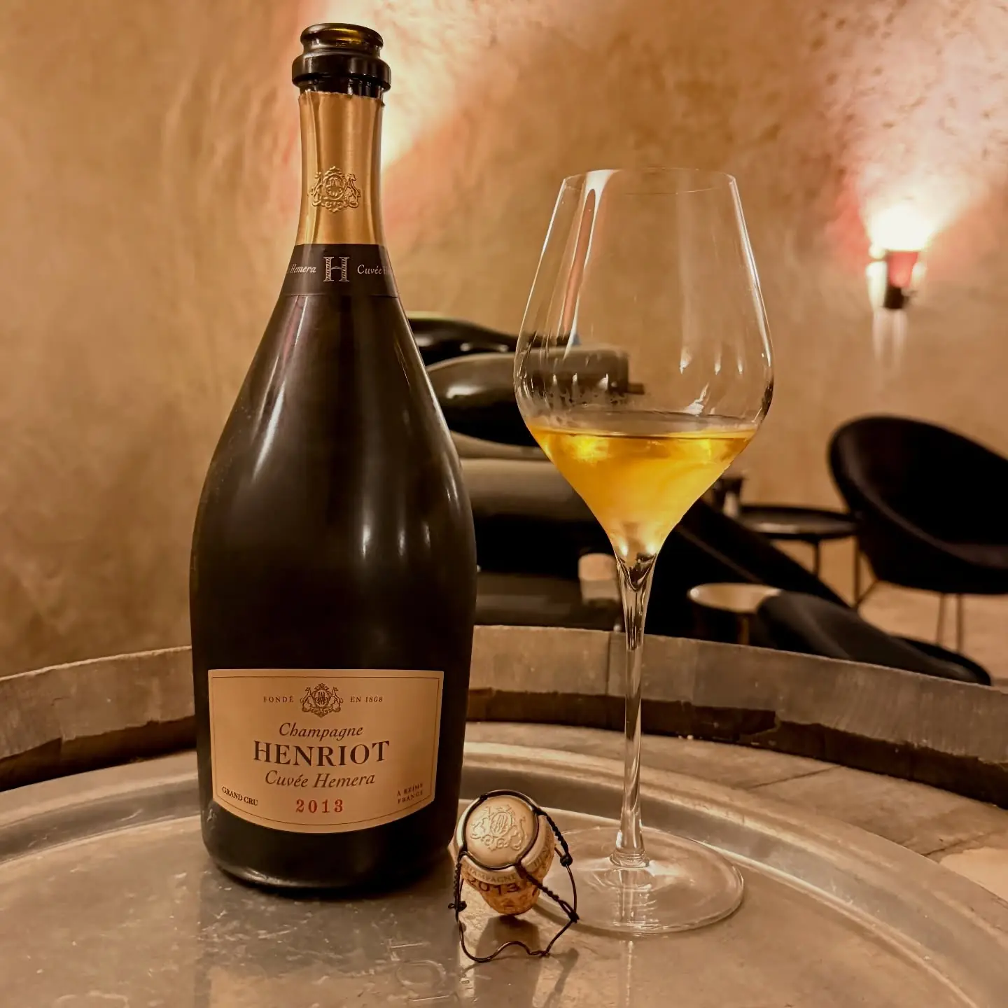 Henriot L’Inattendue 2018 on a tasting table