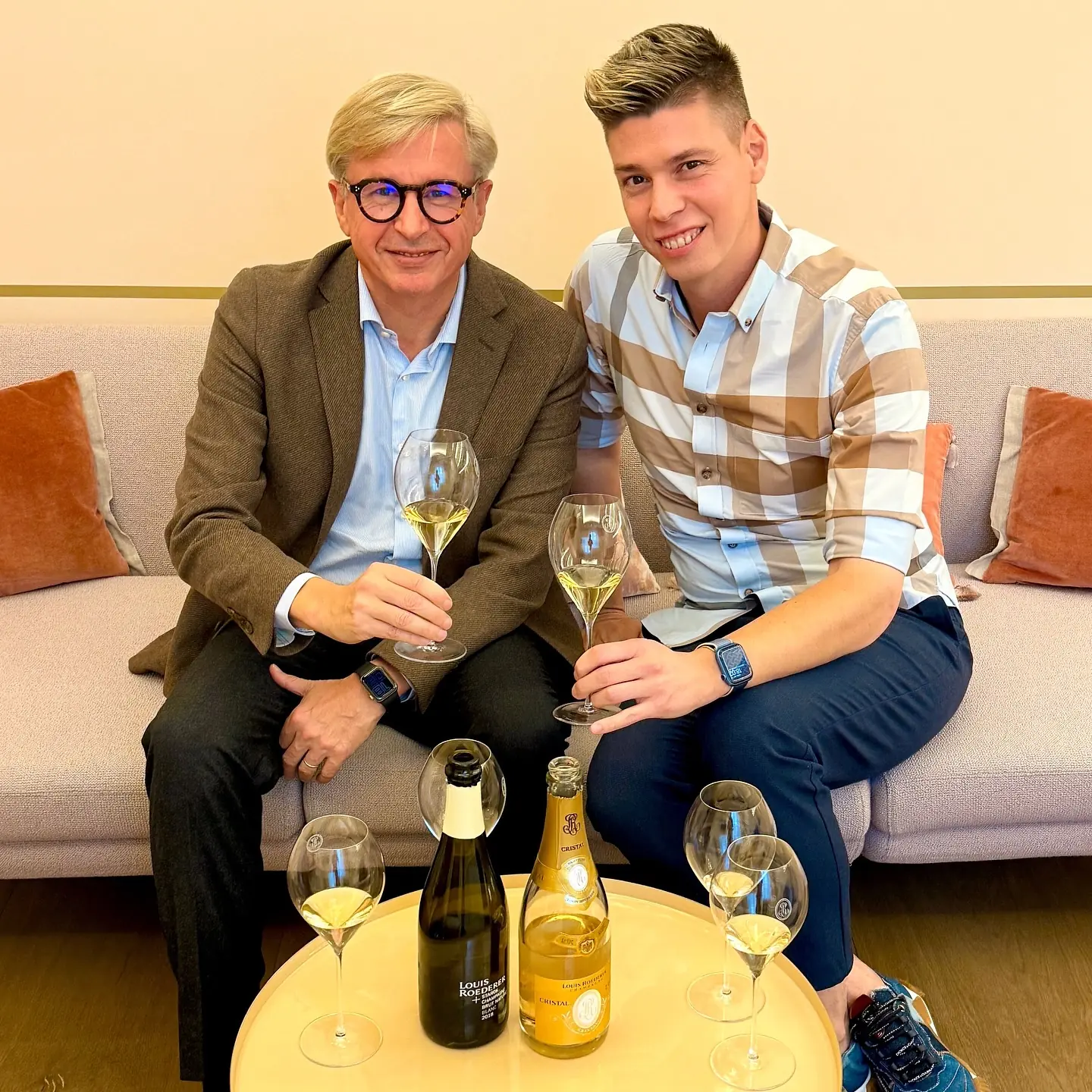 Mate Hajdu and Jean-Baptiste Lécaillon at Louis Roederer