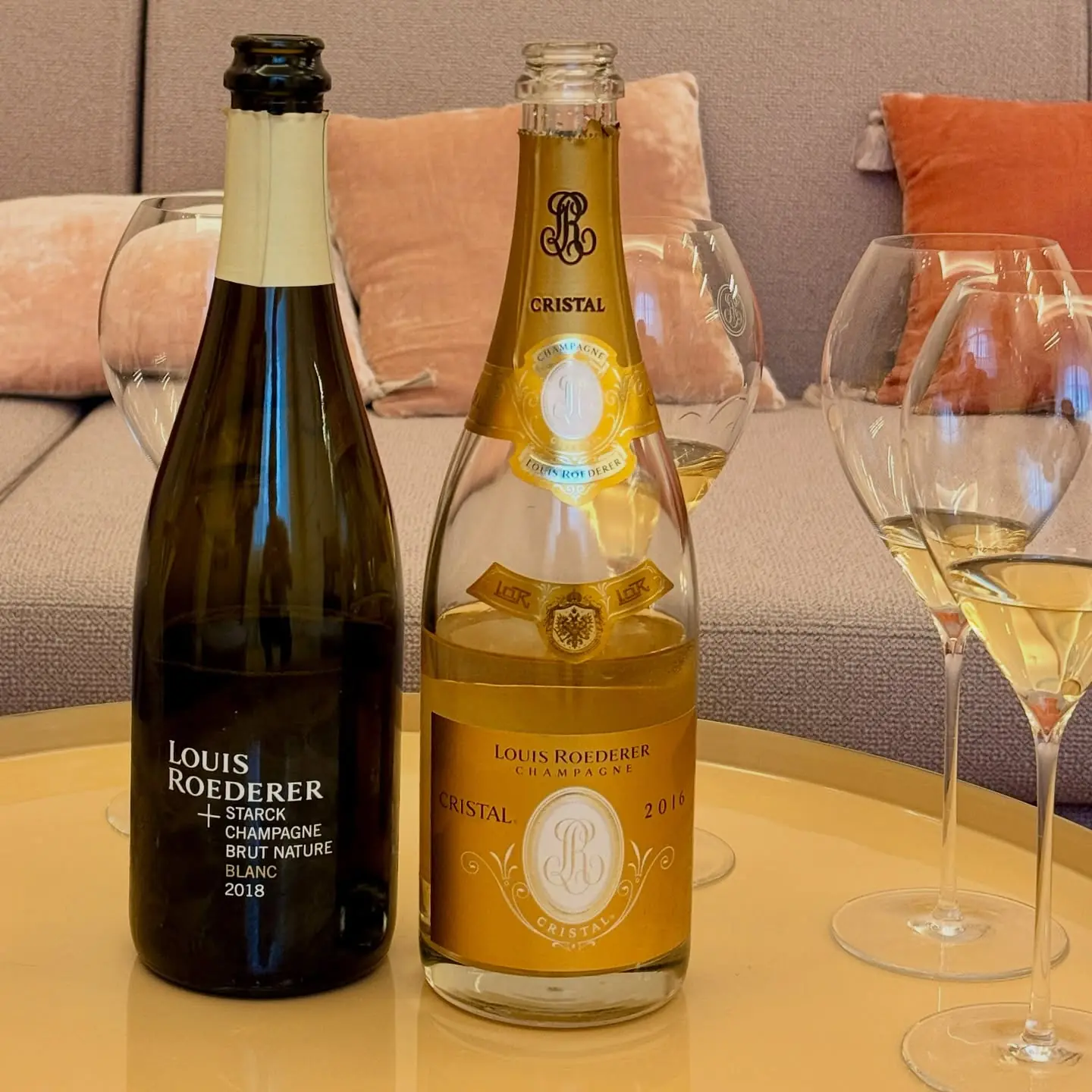 Louis Roederer Brut Nature 2018 and Cristal 2016