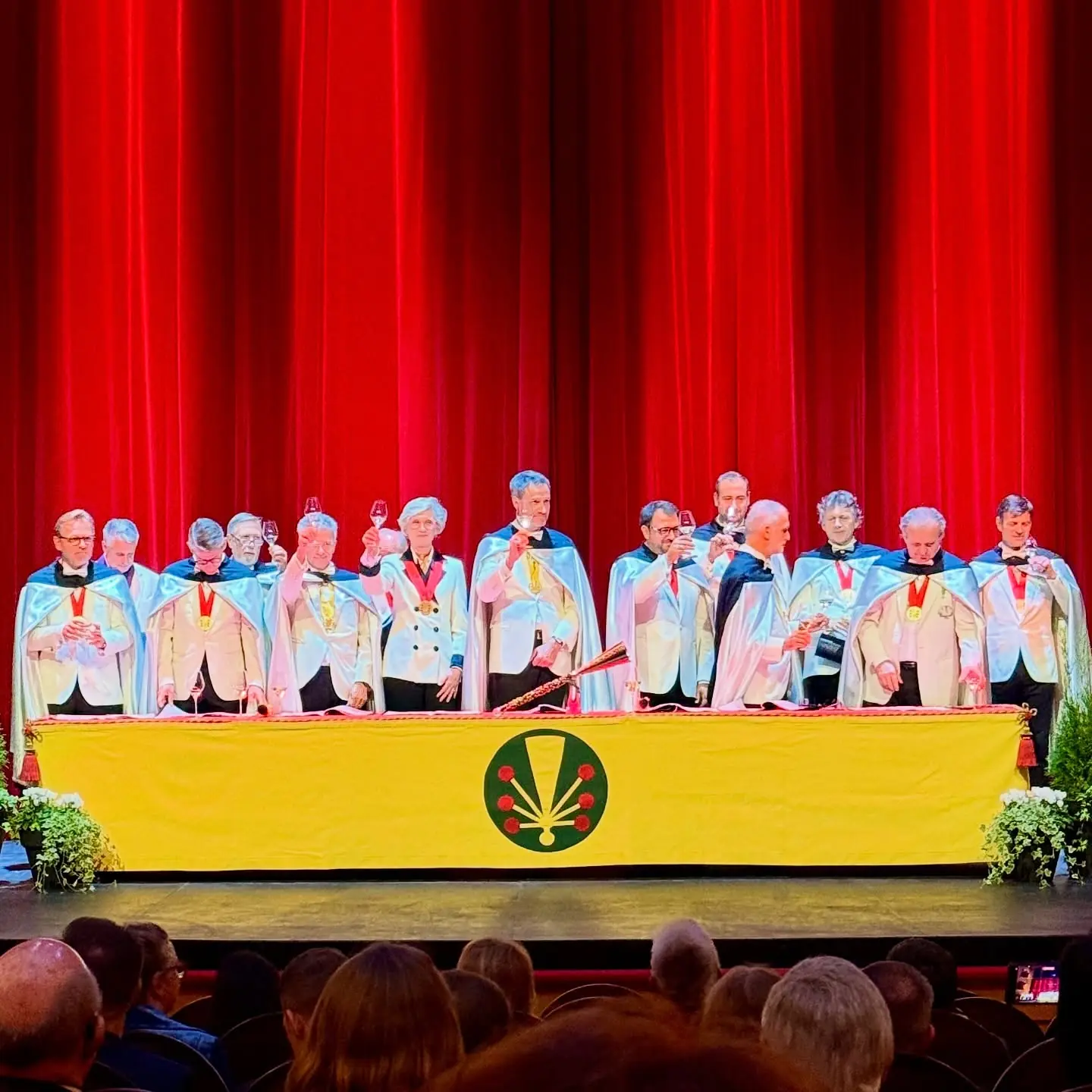 The stage at the Ordre des Coteaux de Champagne gala